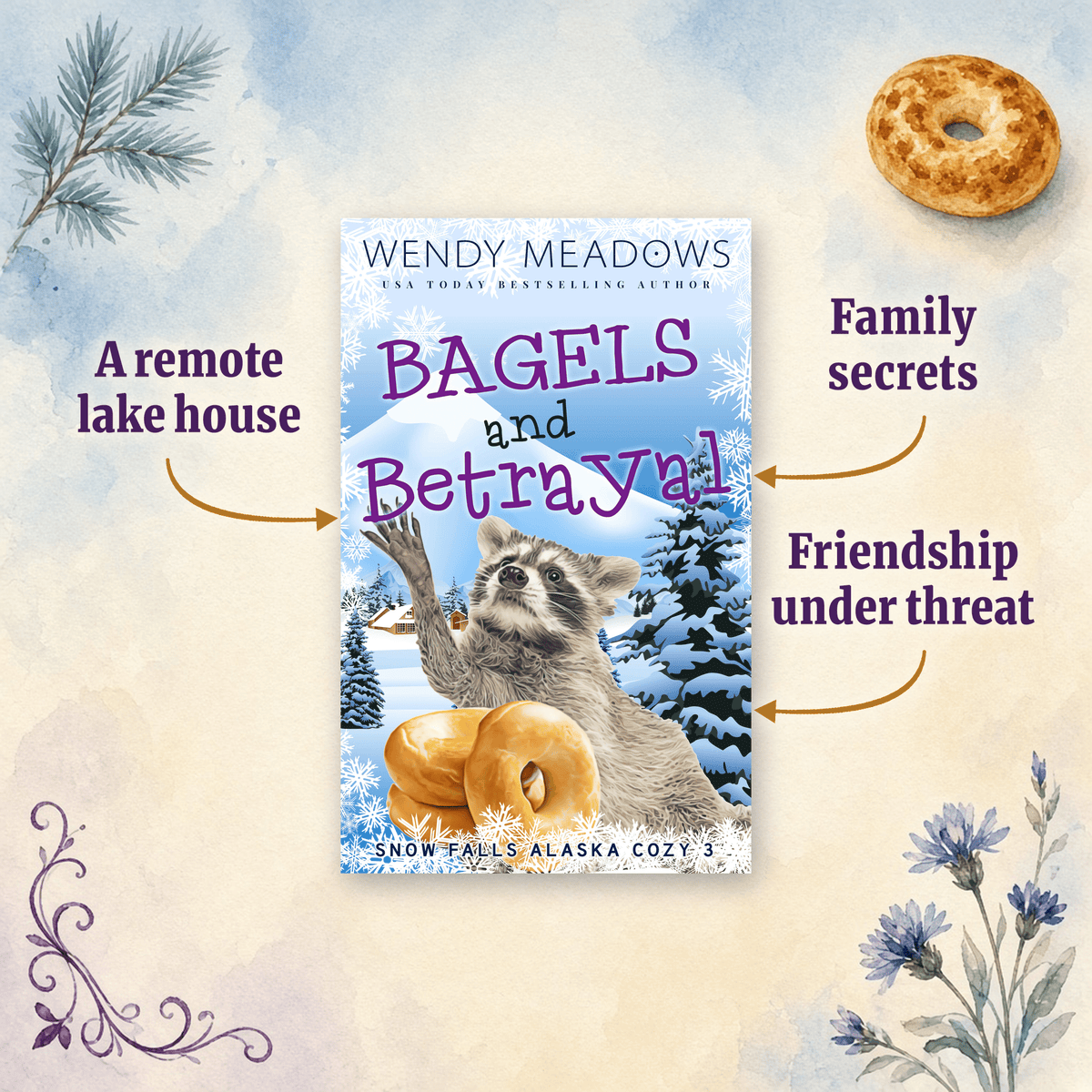 Cozy Mystery Bagels and Betrayal - Snow Falls Cozy Ebook | Bk 3