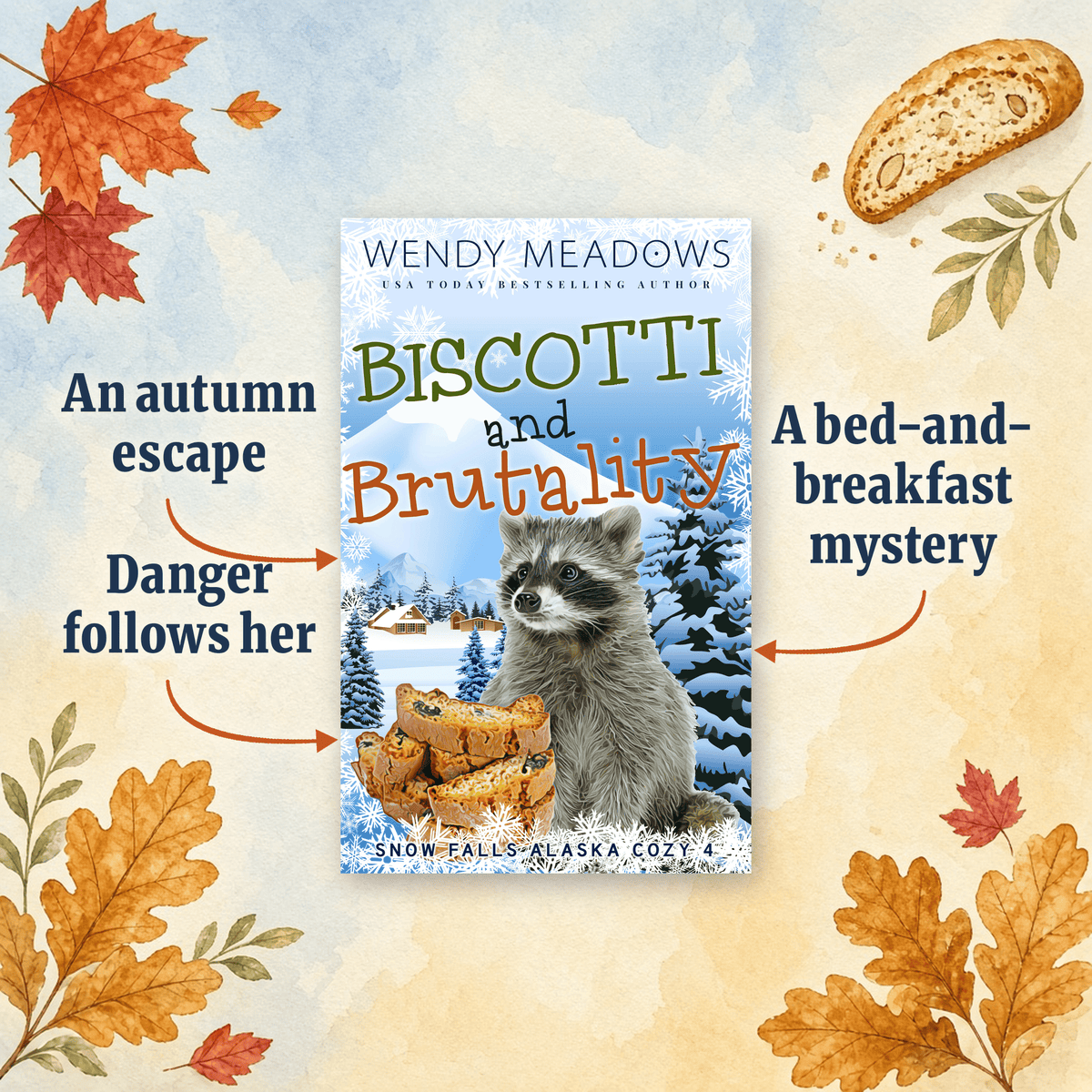 Cozy Mystery Biscotti and Brutality - Snow Falls Cozy Ebook | Bk 4