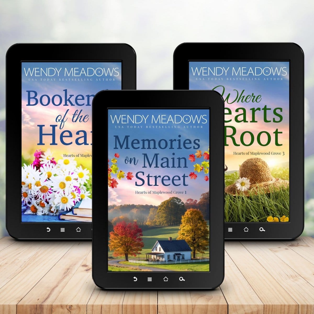Sweet Romance Hearts of Maplewood Grove Books 1-3 Bundle (EBOOK) - Wendy Meadows