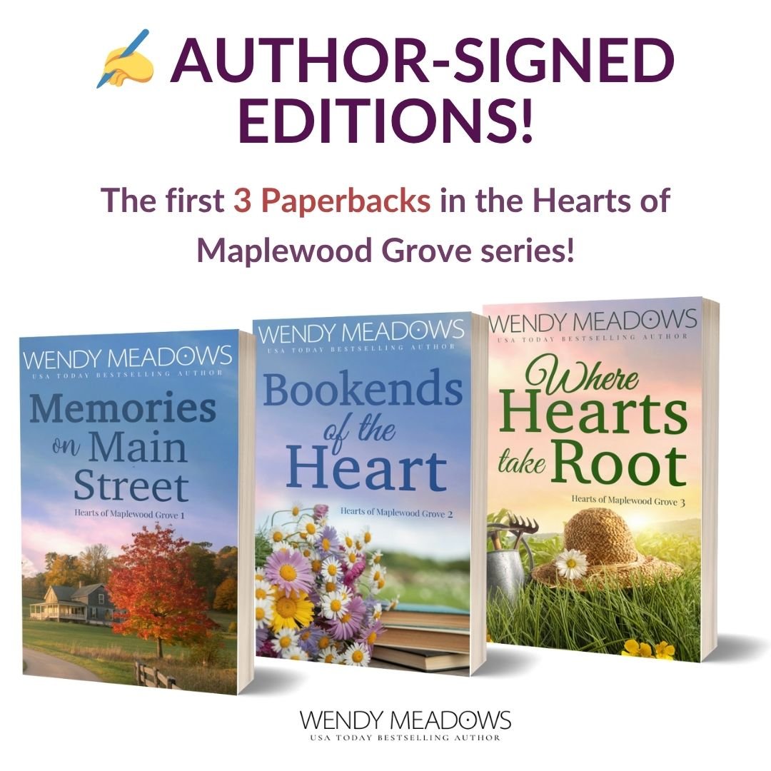 Hearts of Maplewood Grove Paperbacks 1 - 3 (PAPERBACK) - Sweet Romance - Wendy Meadows