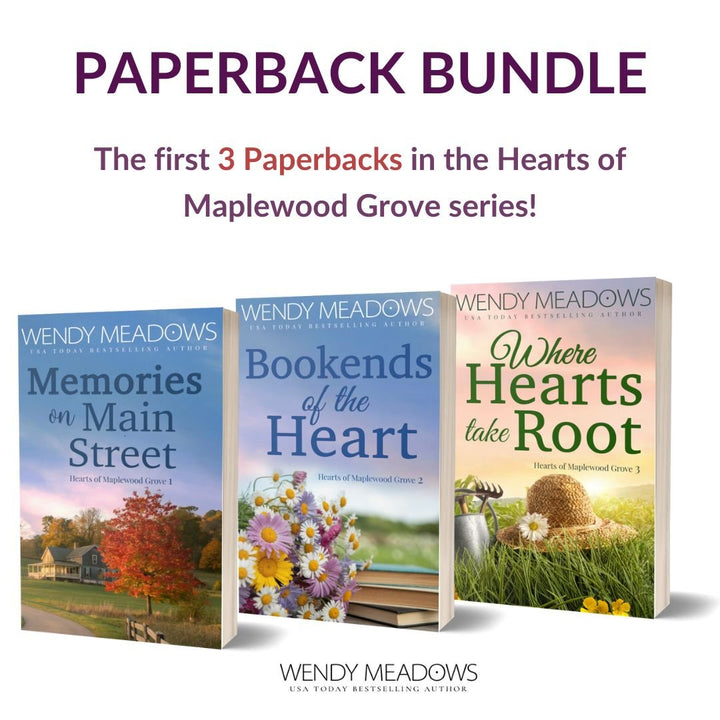 Hearts of Maplewood Grove Paperbacks 1 - 3 (PAPERBACK) - Sweet Romance - Wendy Meadows