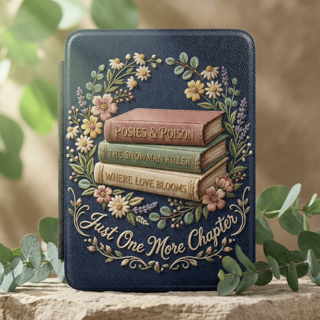 Phone Case Kindle Paperwhite 7" Case | Cozy Mystery Bookstack | Wendy Meadows | E-Reader Cover for Book Lovers