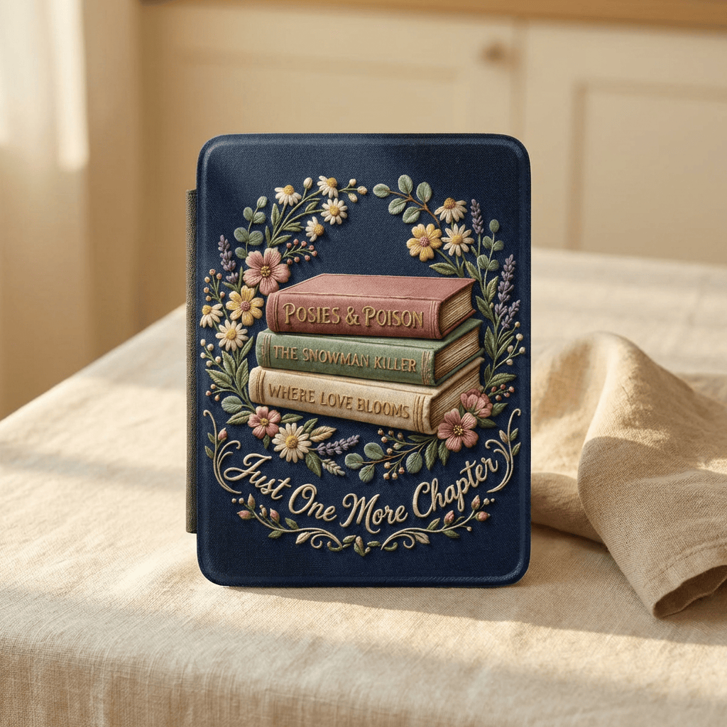 Phone Case Kindle Paperwhite 7" Case | Cozy Mystery Bookstack | Wendy Meadows | E-Reader Cover for Book Lovers