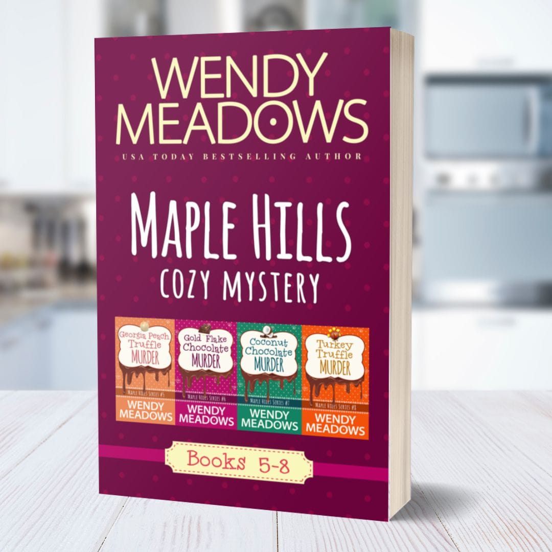 Cozy Mystery Maple Hills Books 5-8 Signed Paperback Bundle | Wendy Meadows