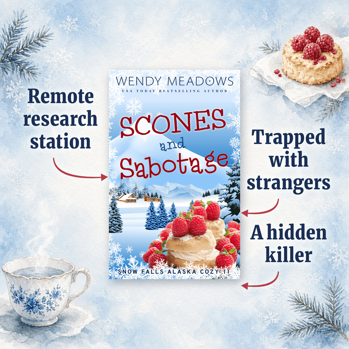 Cozy Mystery Scones and Sabotage - Snow Falls Cozy Ebook | Bk 11