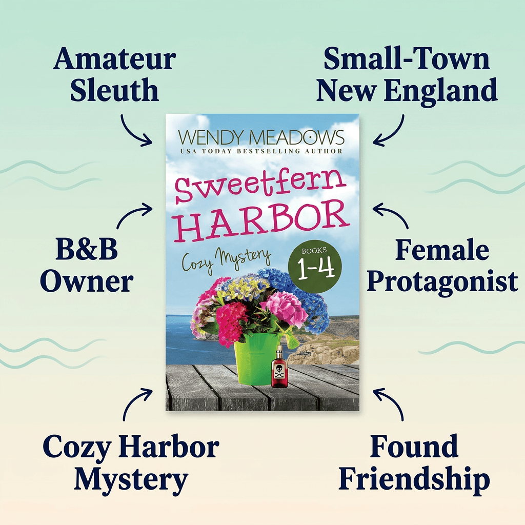 Cozy Mystery Sweetfern Harbor Books 1-4 (PAPERBACK) - Cozy Mystery - Wendy Meadows
