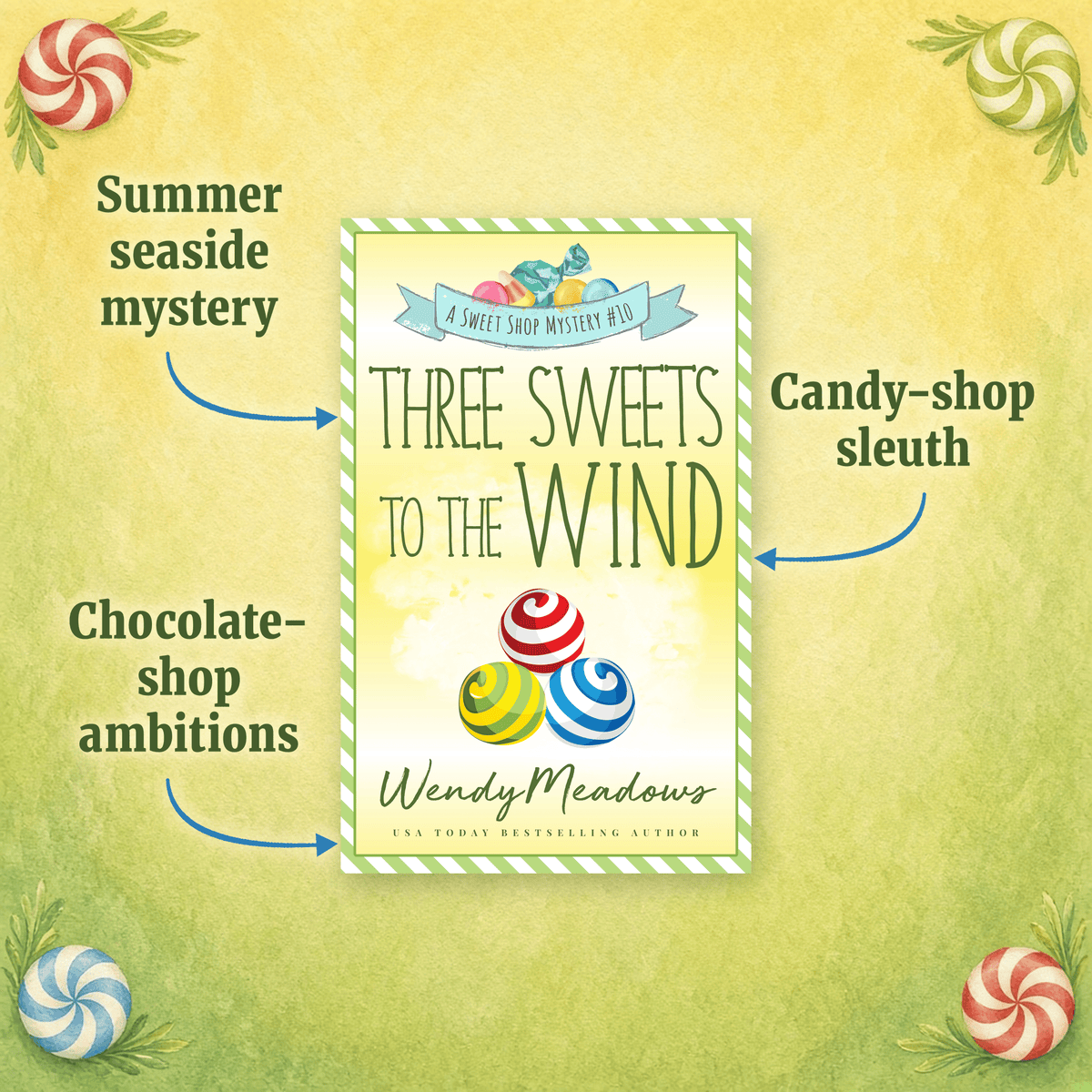 Cozy Mystery Three Sweets to the Wind - Cozy Mystery Ebook | Bk 10